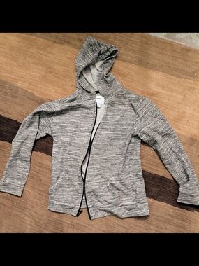 Old Navy Heather Gray Kids' Zip-Up Hooded Jacket